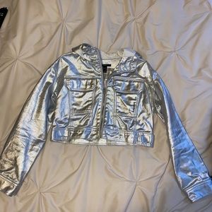 Metallic Jean Jacket 🤍